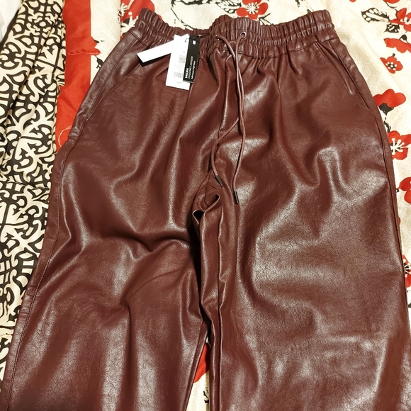 Dynamite sacha faux leather jogger. Size Medium - Picture 1 of 2